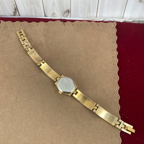 Women\'s Gruen II Watch with Crystal Accents Gold Tone link Bracelet